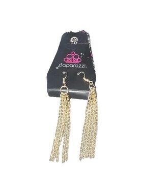 Paparazzi Gold Chain Tassel Drop Earrings
